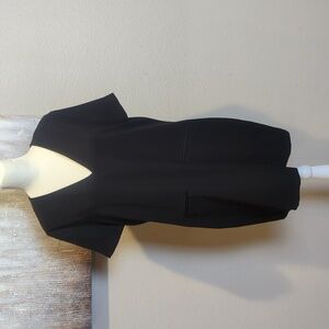 T Alexander Wang Black V-Neck Short Sleeve Mini Shift Dress